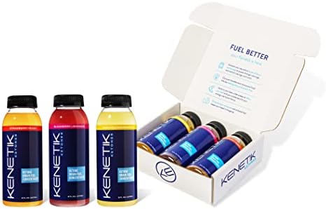 KENETIK Clean Energy Drink Mix, Sugar Free & Caffeine Free Drinkable Ketones For Energy, Mental Focus, High Performance D-BHB Ketone Blend with Zero Crash, No Jitters, Variety 3 Pack