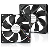 AmRunJe 2PCS PWM 4Pin Computer Case Fan 120mm x 25mm 12v DC Brushless Fan for Cooling PC Case Heat-Sink Refrigerator Engraver CPU Gaming