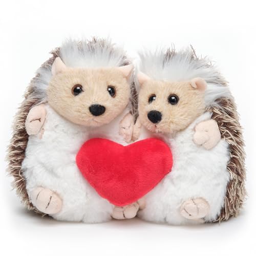 Product Image of the Bearington Lovie and Dovie Hedgehog Stuffed Animal Plush - 5.5' Adorable Valentine Plush Toy with Soft Fur and Lifelike Details - Cuddly Valentines Plushies Gift for Kids, Babies, and Loved Ones