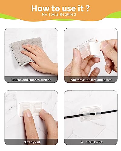 image for ispneay Hooks for Outdoor String Lights Clips - 16 Pack Large Clear Wa