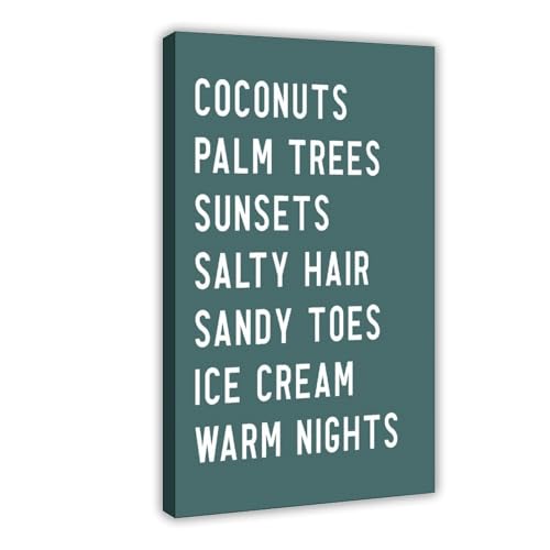 BMtyDG Beachside Summer Quotes, Coconut Palm Tree, Sea Wind Hairstyle