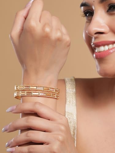 Image of Rubans Bangles Set of 2 Traditional Festive Jewellery Gift for Women & Girls