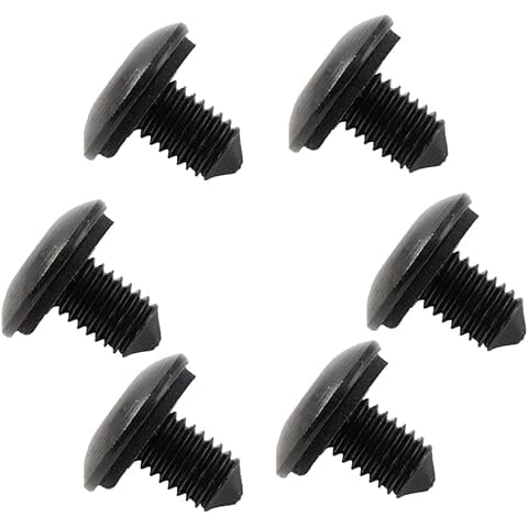 Car Roof Blanking Screw Bolt Bolts (Set of 6) with Washers Compatible with VW Caddy & Transporter T5 T6, Black, M8x1.25