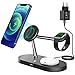 Produktbild LC.IMEEKE 3 in 1 Magnetisch Wireless Charger mit Nachtlicht 15W Fast Induktive Qi ladestation kabelloses Ladegerät kompatibe mit iWatch 5/4/3/2, Airpods Pro/2, iPhone 13/12/12 Pro/12 Max/12 Mini