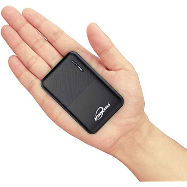 Mini powerbank 10000 mAh, przenośna ładowarka do telefonu, 2 porty, wysoka prędkość 2,4 A, powerpack do Huawei, iPhone’a, iPada, Samsunga, Galaxy, Nintendo Switch i tabletu (czarny)