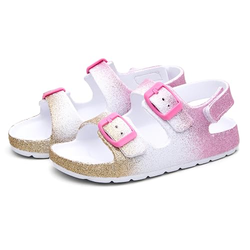Image of EasyStar Boys and Girls Lightweight Dual-Adjustable Sandal Buckles With Hook and Loop Heel Closure