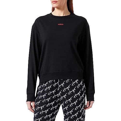 HUGO Damen Shuffle_Sweatshirt LOUNGEW_Sweatshirt, Black1, S EU