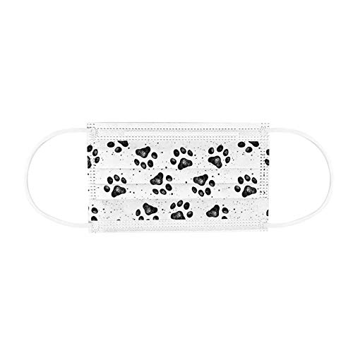 Hozxclle 50 Pcs Disposable Face Mäsks With Designs For Adult Cute Animal Paw Print_Masks 3 Ply Breathable Face Protections thumb #7