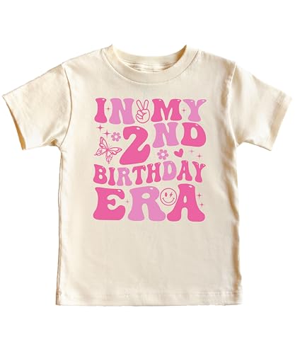 in My 2nd Birthday Era T-Shirt for Toddler Girly Trendy Two Year Old Girls Party T-Shirt4