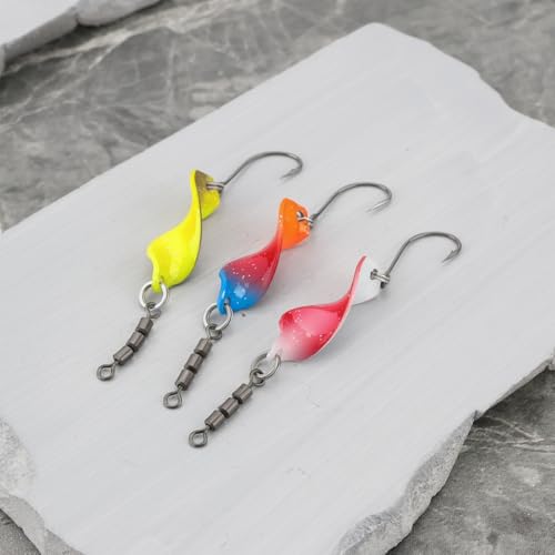 LT Easiyl 3PCS High-Action Spinner Rotor Spoon 18x7mm Length 70mm for Perch Chub Trout Freshwater Fishing - Image 7