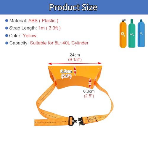 Support de réservoir d'oxygène mural anti-chute en ABS durable avec vis - 7