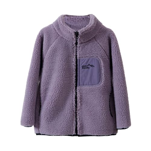 Boys Girls Polar Fleece Jacket Unisex Zip Up Mock Neck Sherpa Lined Warm Coat Fall Winter Soft Windproof Outerwear3