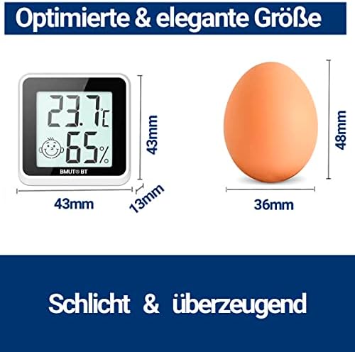 4 x mini termometr z higrometrem do postawienia i przyklejenia do wnętrz, salonu, biura (wilgotność i temperatura)