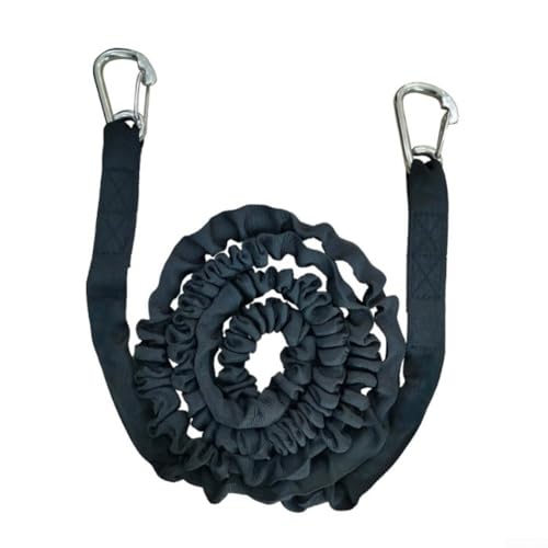Besttoolifes Bungee Line - Líneas elásticas para barcos de 3 pies, línea de muelle elástico marino, para barcos PWC y para kayaks para anclaje (negro)
