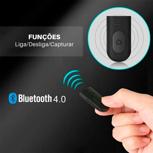 Bastão Pau Selfie Tripé Controle Bluetooth Retrátil Celular Suporte Portátil Universal Mesa Câmera M