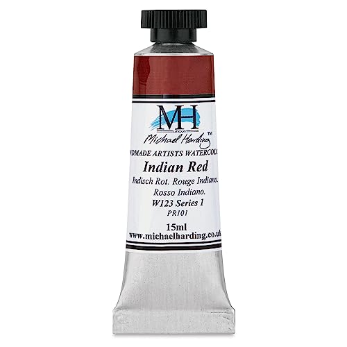 Michael Harding Professional Watercolors - 15ml Tubes (Indian Red), 14.79 ml (Pack of 1)