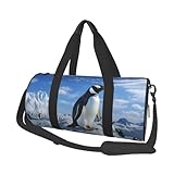 Bolsa deportiva de viaje con compartimento para zapatos, ligera, para fin de semana, nieve, montaña, pingüino, yoga, gimnasio, deportes, para hombres y mujeres