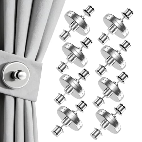 Contrapeso para cortinas con imán fuerte: 8 pares de cierres reutilizables para baño y oficina 2
