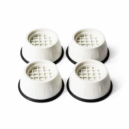Image of SAI PRASEEDA Anti-Vibration Washing Machine Pads | 1 Set (4 pcs) | Grey | Round Shape | Anti-Slip Support for Washer, Fridge, Furniture, Beds, Tables, Sofa | Shock & Noise Reduction