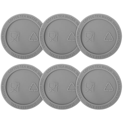 Image of Silicone Bottom Protectors for Stanley Quencher 20oz and IceFlow 20 /30oz | Anti-Slip Rubber Pad, Scratch & Noise Reducing, Rubber Protective Bottom, BPA-Free, for Tumbler & Water Bottle (6 Pack Gray)