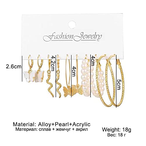 Plated Combo Of 5 Hoop Earrings For And