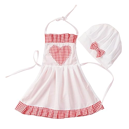 👨‍🍳Design Con Bordo In Pizzo: Questo Cappello E Grembiule Sono Molto Carini E Belli, Possono Rendere Il Tuo Bambino Più Alla Moda E Attraente; Perfetto Per Servizi Fotografici Memorabili, Regali Per E Regali. Il Grembiule Con Pizzo È Adatto Anche Per I Ragazzi. Non Ti Piace Che I Ragazzi Indossino Questo Stile, Considera Attentamente Di Acquistare.