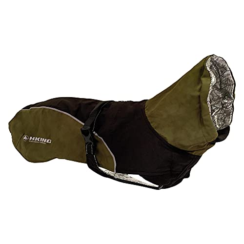 Croci Hiking Hundemantel, wasserdicht, Makalu, temperaturregulierendes Futter, Schwarz/Salbei, 80 cm