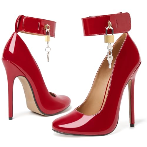 Image of Unisex High Heels for Men and Women 5.5 Inch Stiletto Heels | Round Toe Pumps Sexy Dress Party Shoes