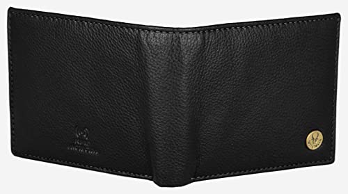 Image of WildHorn RFID Protected Leather Wallet for Men, Black
