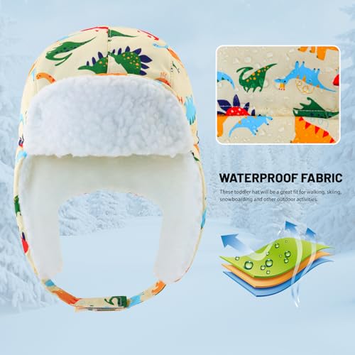 Image of BAVST Winter Trapper Hat for Boys Girls Waterproof Warm Baby Toddler Ushanka Fleece Beanie Hats for 6M-6T