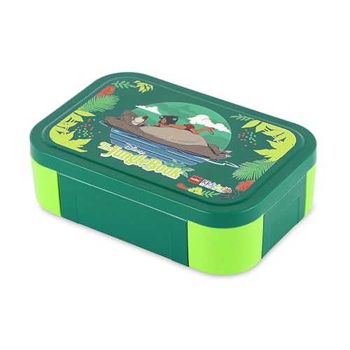 Image of CELLO Kidzbee Galaxy Mowgli's Ride Insulated Kids Lunch Box with Inner Steel Box, Green | 3D Touch & Feel Designs Tiffin Box | Leak Proof & Break Resistant | Ideal for School & Picnic