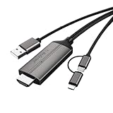 おでかけセレクト 【挿すだけ】 スマホ テレビ 接続 ケーブル アンドロイド 接続ケーブル Phone USB Type-C to HDMI HDMI 変換 ミラーリング 2m 4K タイプC ライトニング Android TV 出力 変換アダプタ Pad Xperia Galaxy Phone ミラスクリーン