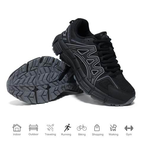 Men's Slip Resistant Trail Running Shoes - Supportive Athletic Shoes for Outdoor Fitness Walking, Road Running and Gym Training3