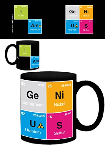 1art1 Spaß I Am Genius, Iod, Americium, Germanium, Nickel, Schwefel Foto-Tasse Kaffeetasse 9x8 cm