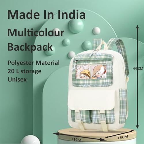 Image of Tinytot 30 Litre Japanese Korean Style School Bag Water-Resistant Laptop & Travel Backpack - Unisex Large 18 Inches Multipurpose Student Backpack for Boys & Girls, Men & Women