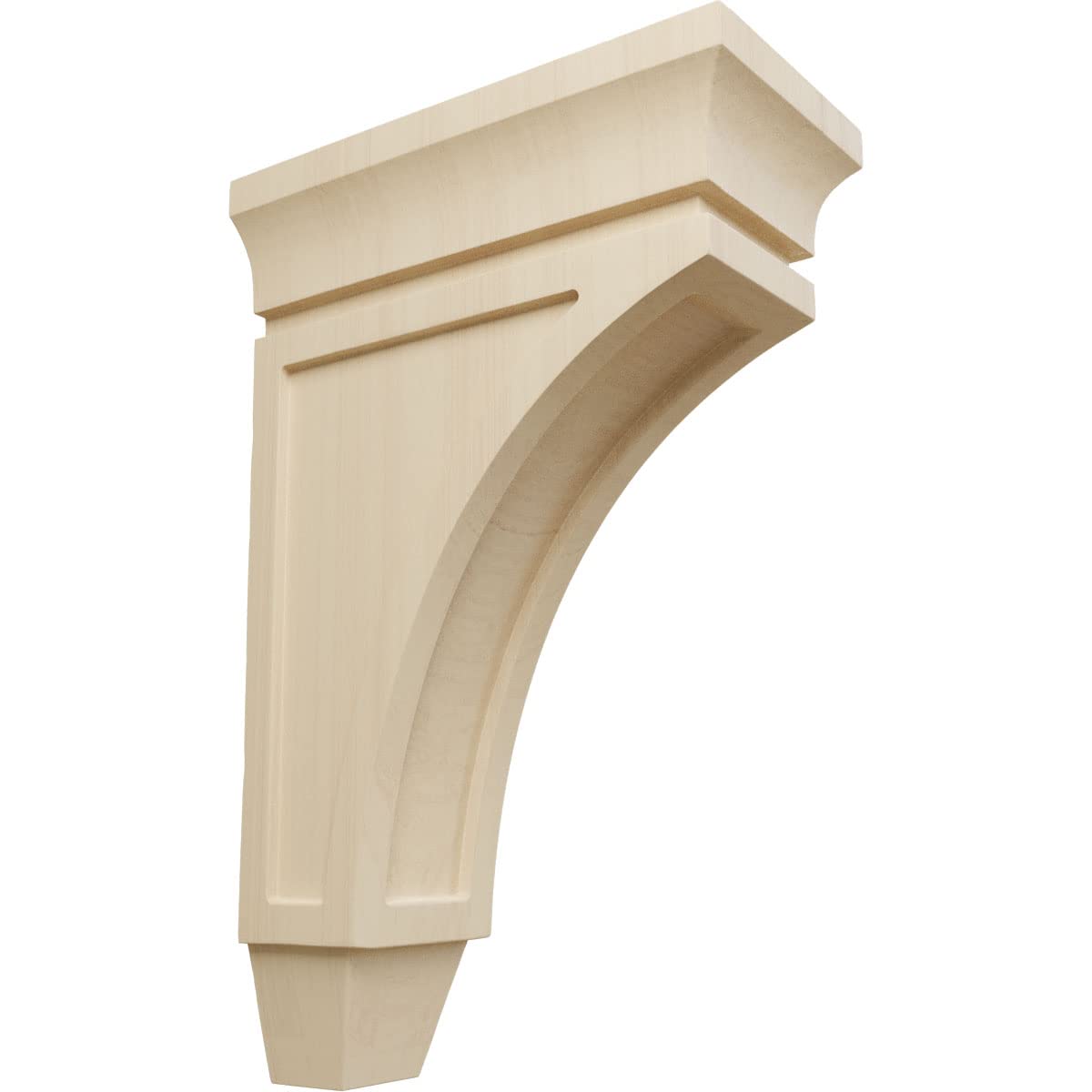 Ekena Millwork CORW05X09X14LURW Large Lucan Wood Corbels, 4 1/2"W x 9"D x 14"H, Rubberwood