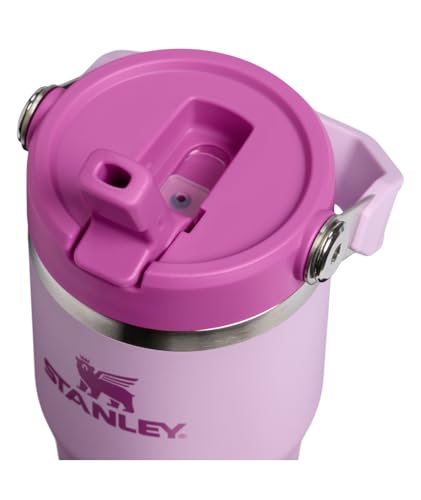 Image of STANLEY IceFlow 2.0 Flip Straw Tumbler with Handle 14 oz | Twist On Lid and Flip Up Straw | Leakproof Water Bottle | Insulated Stainless Steel | BPA-Free | Soft Orchid