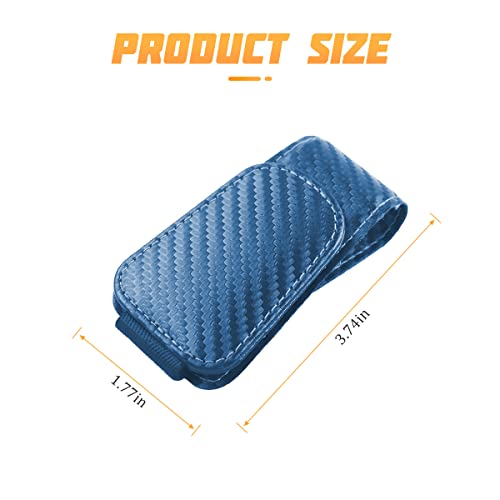 Image of AICEL Sunglasses Holders for Car Sun Visor, Leather Eyeglasses Hanger Mounter, Magnetic Glasses Holder and Ticket Card Clip, Auto Interior Accessories Universal for SUV Pickup Truck