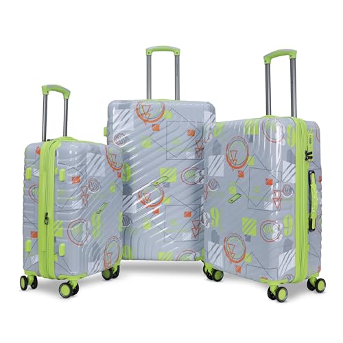 Image of AMERICAN TRAVELLER Urban SF Polycarbonate Trolley Bag Set of 3 | Durable Hard Shell, TSA-Type Lock, 360 Disc Spinner Wheels, Expandable Luggage