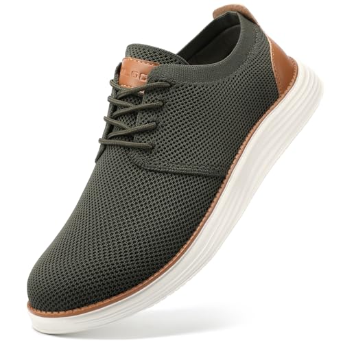 VILOCY Men’s Fashion Dress Sneakers Casual Walking Shoes Business Oxfords Comfortable Breathable Lightweight Tennis