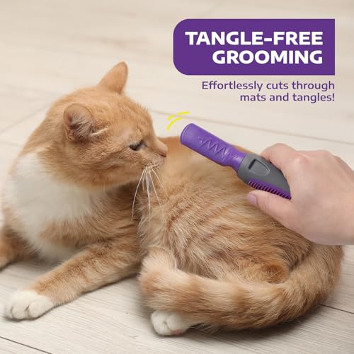 Hertzko Cat and Dog Dematting Tools Single Sided Dog and Cat Dematting Comb - for All Pets - Effortlessly Removes Tangles, Mats, and Loose Fur - Safe, Easy Grooming for Cats and Dog - Large - Thumbnail 4