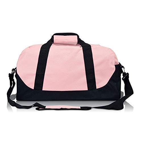Image of DALIX 18 inch Two Tone Duffle Bag Medium Black Red Blue Gold Pink Purple Gray