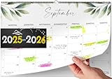 Wandkalender 2026 A4 – Jahresplaner Monatsplaner Wandkalender Juli 2025 bis Dezember 2026 – Monatsübersicht Familienkalender Büro Schule Organisation Arbeit Urlaub – Kalender Planung Aufhängen Planer