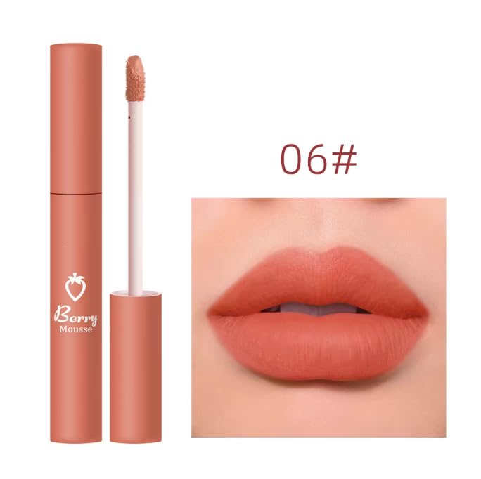 Matte Lipstick Nude Lipstick Long-lasting Waterproof (6), 3 ml (Pack of 1) - Image 2