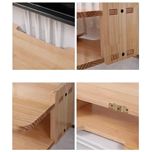 Supports en bois de rangement ménagers et muraux pour décodeur - 8