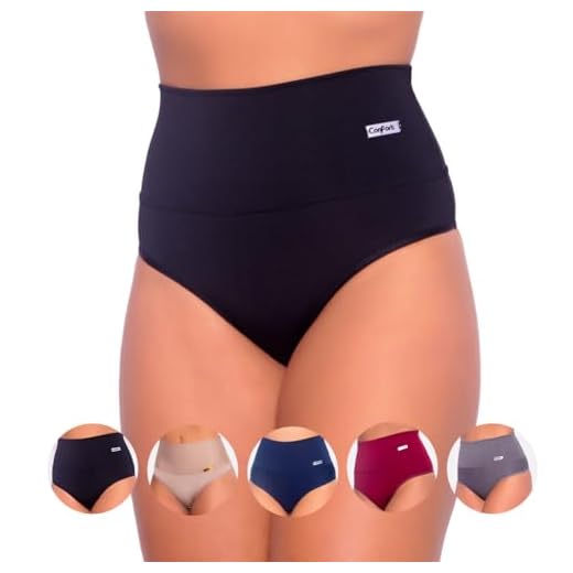 ART ÍNTIMA - Kit 05 Calcinhas Cinta Fio Dental Cintura Alta - Moda Íntima - Tecnologia Segura Barriga - Macia e Resistente - Compressão Confortável em Suplex - Cores Sortidas GG