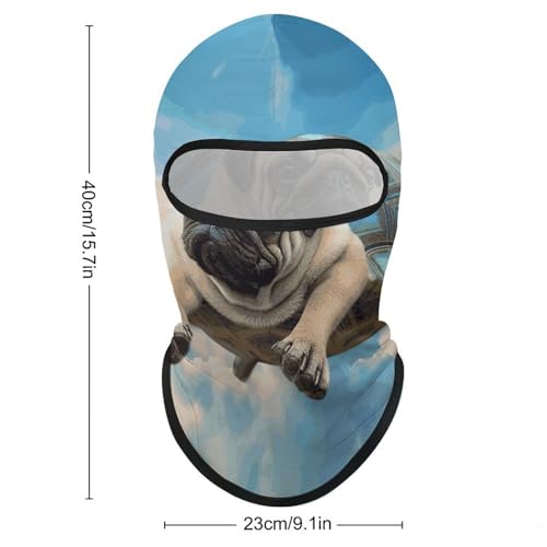 Balaclava para Hombre y Mujer, Máscara de Esquí Divertida en Diseño de Tortuga y Perro, Cubierta Facial Completa para Ciclismo miniatura 2