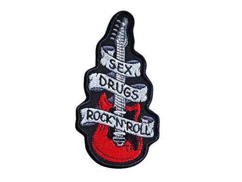 Rock'n'ROLL, Hard Rock, Heavy Metal, Punk, Thrash Death Guitar Musica Gotico Grunge Rock Ricamato Applicazione Ferro su Applique Accessorio Souvenir
