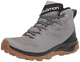 Salomon Outline Mid Gore-TEX Hiking Boots for Men, Frost Gray/Black/Alloy, 11