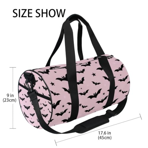 Bolsa de gimnasio ligera con bolsillo interior y estampado gótico de estrellas 4